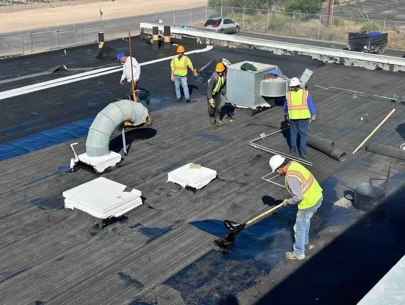 Commercial flat roof in Union County